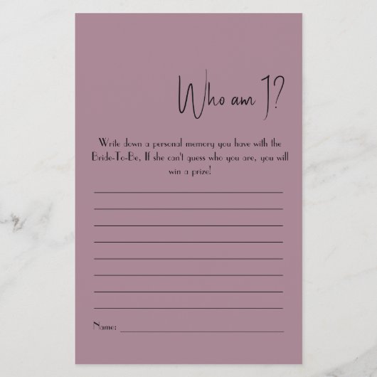 Wer bin ich? Showspiel-Flyer Flyer (Vorne)