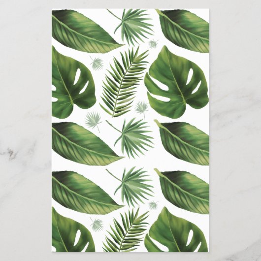 Wer bin ich Tropical Palm Brautparty Game Card Flyer (Hinten)