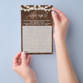 Wer bin ich? Western Country Brautparty Game Card Flyer (Handgriff)