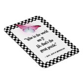 Wer bin ich? Wonderland Alice Zitat Magnet (Rechte Seite)