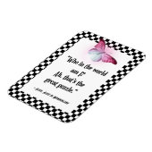 Wer bin ich? Wonderland Alice Zitat Magnet (Linke Seite)