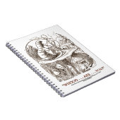 Wer...bist du? Alice Raupe Wonderland Notizblock (Rechte Seite)