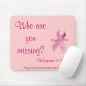 Wer bist du vermisst? Brustkrebs Mousepad (Mit Mouse)