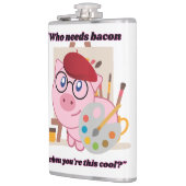 wer braucht bacon-schwein-zitat flachmann (Links)