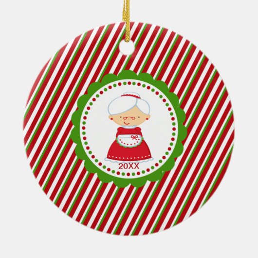 Wer braucht den Weihnachtsmann? MeeMaw Weihnachtss Keramik Ornament (Hinten)
