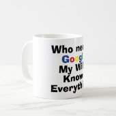 Wer braucht eine Tasse für Google-Kaffee (Vorderseite Links)