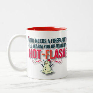 Wer braucht einen Kamin? Ich werde dich mit einer Zweifarbige Tasse