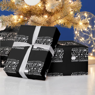 Wer braucht einen Topf voll Gold, wenn man Lucky C Geschenkpapier
