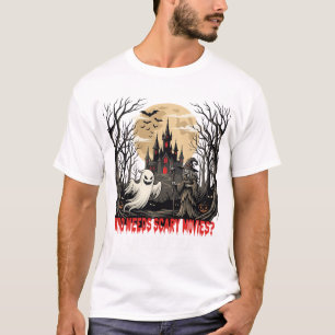Wer braucht gruselige Filme Halloween Geist Hexe S T-Shirt