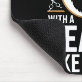 Wer braucht Haare mit einem solchen Bart Männer mi Mousepad (Ecke)
