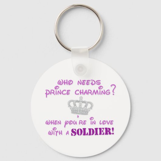 Wer braucht Prinz Charming? Schlüsselanhänger (Vorderseite)