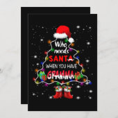 Wer braucht Santa, wenn man Grammatik hat Save The Date (Vorne/Hinten)