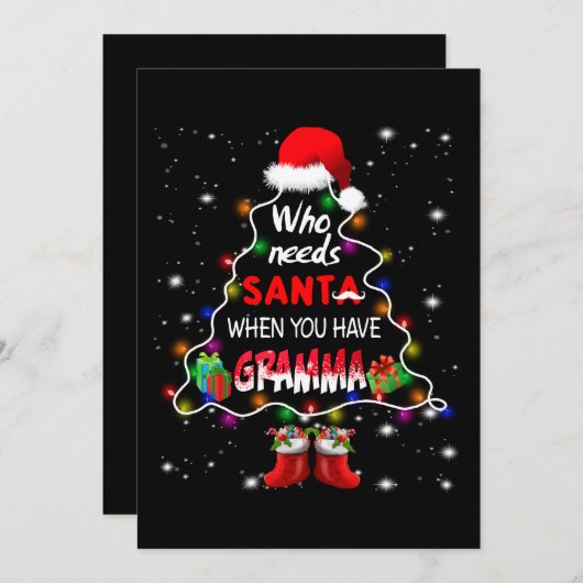 Wer braucht Santa, wenn man Grammatik hat Save The Date (Vorne/Hinten)