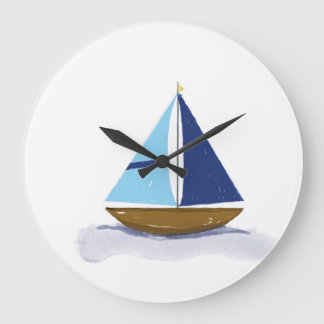 Wer braucht Zahlen, wenn man segelt Große Wanduhr
