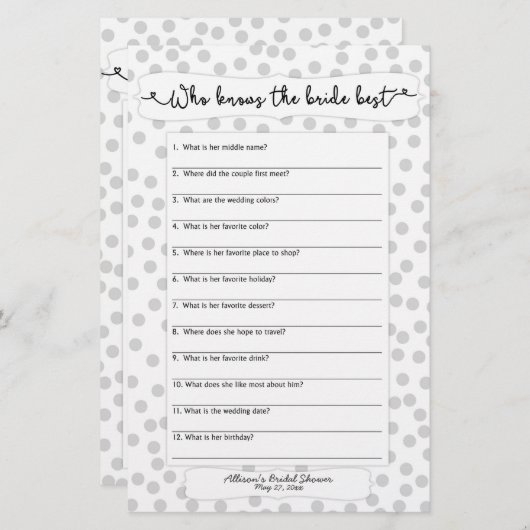 Wer Braut kennt, sagte er, sie sagte grau weiß 398 (Vorne/Hinten)