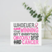 Wer Brustkrebs gesagt hat Postkarte (Stehend Vorderseite)