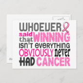 Wer Brustkrebs gesagt hat Postkarte (Vorne/Hinten)