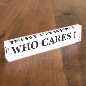 WER CARS! NAMENSPLAKETTE (Seite)