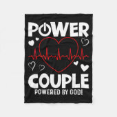 Wer Couple Christian Couples Matching Valentines D Fleecedecke (Vorderseite)