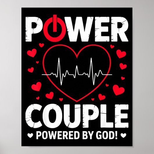 Wer Couple Christian Couples Matching Valentines D Poster (Vorne)
