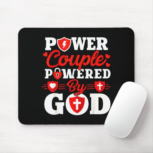 Wer Couple Wered By God Christian Couples Matching Mousepad (Mit Mouse)