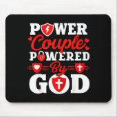 Wer Couple Wered By God Christian Couples Matching Mousepad (Vorne)