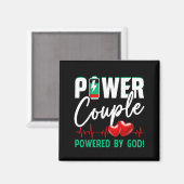 Wer Couple Wered-by God Christian Couples Valentin Magnet (Vorderseite/Rückseite)