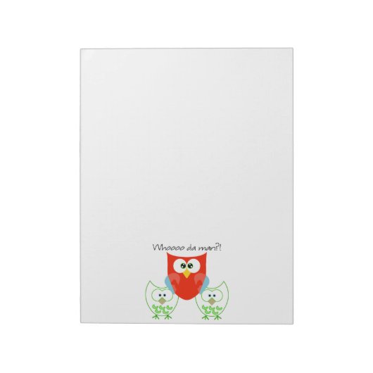 Wer da? 3 Retro-Farbige Note Pad Notizblock (Rotiert)