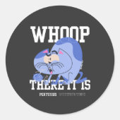 Wer da ist es? runder aufkleber (Vorderseite)