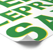 Wer da Leprechaun alle gesehen hat, sagt Yeah Meme Poster (Ecke)