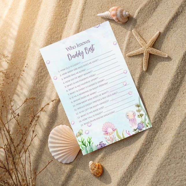 Wer Daddy Best unter Sea Baby Shower Game kennt (Von Creator hochgeladen)