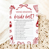 Wer das Bride Best Brautparty Game kennt Einladung