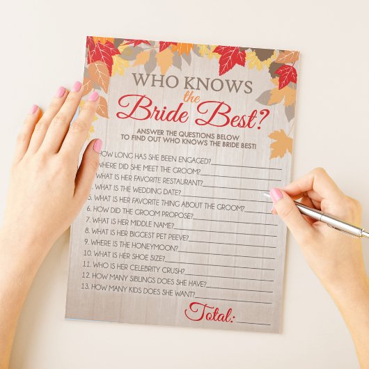 Wer das Bride Best Party Game Pack kennt Notizblock