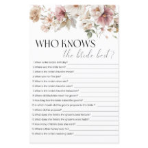 Wer das Bride Wildblume Brautparty Game kennt