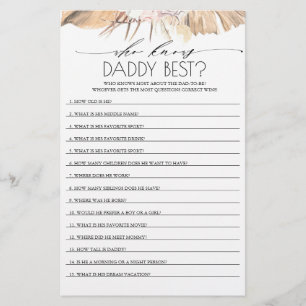 Wer das Daddy Best Baby Shower Game kennt