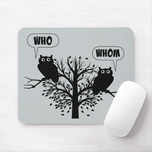 Wer das Grammatik-Spaß-Eulen Mousepad (Mit Mouse)