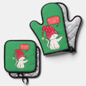 Wer das Licht ausgeschaltet hat Ofenhandschuh & Topflappen-Set (Vorderseite/Rückseite)