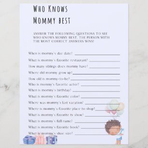 Wer das Mama Best Baby Shower Game kennt