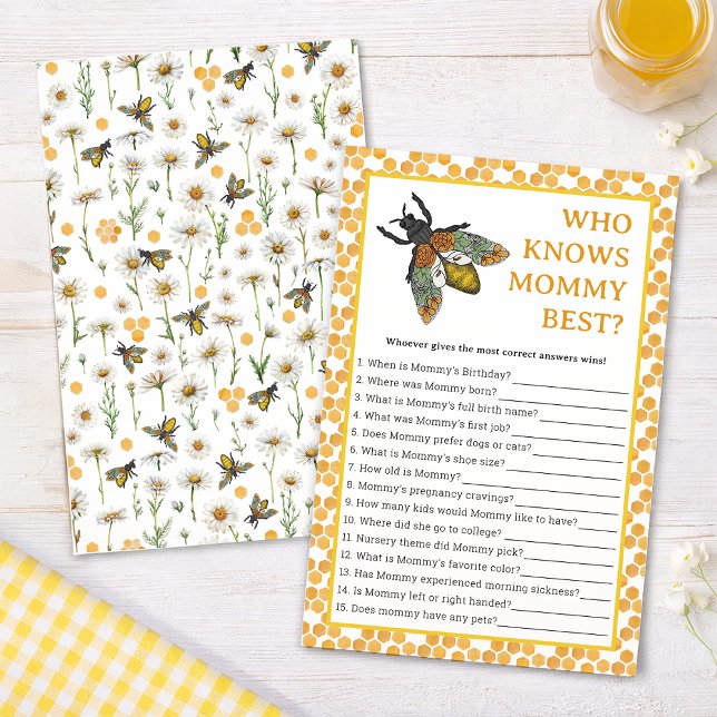 Wer das Mama Best Baby Shower Game kennt | Honey B (Who Knows Mommy Best)