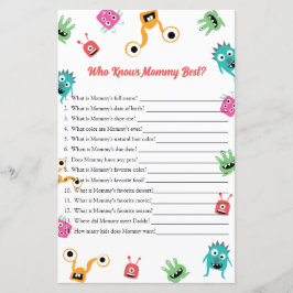 Wer das Mama Best Monster Baby Shower Game kennt