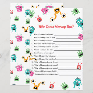 Wer das Mama Best Monster Baby Shower Game kennt