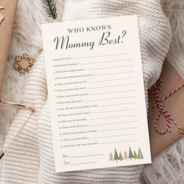 Wer das Mama Best Winter Baby Shower Game kennt (Von Creator hochgeladen)