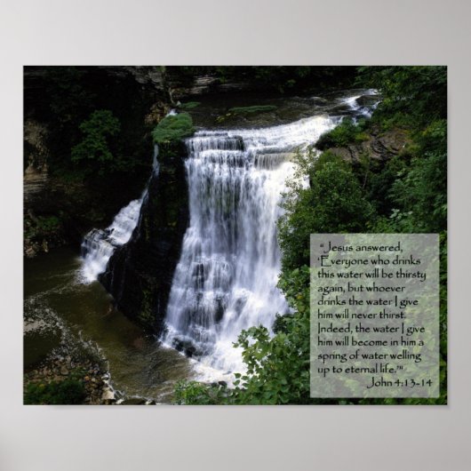 Wer das Wasser trinkt, das ich ihnen gebe, wird Poster (Vorne)