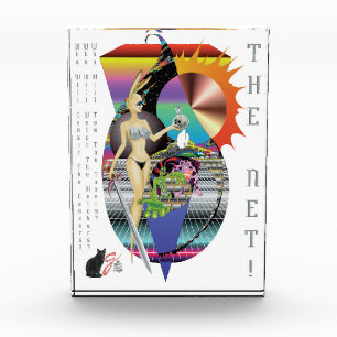 Wer?DasNetz! Farbige Illustration Acrylic Block