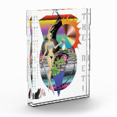 Wer?DasNetz! Farbige Illustration Acrylic Block (Links)