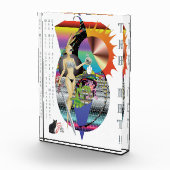 Wer?DasNetz! Farbige Illustration Acrylic Block (Rechts)