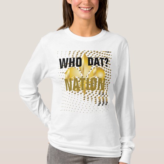 Wer datiert? Nation/goldene Herzen schwarzer Akzen T-Shirt (Vorderseite)