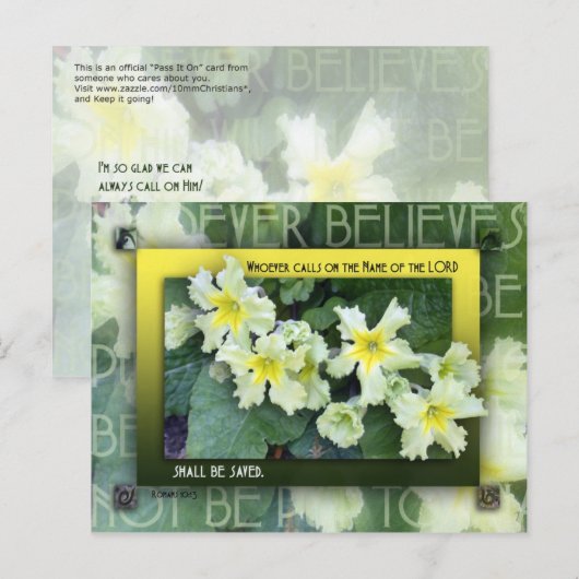 Wer den Namen anruft Postkarte (Vorne/Hinten)