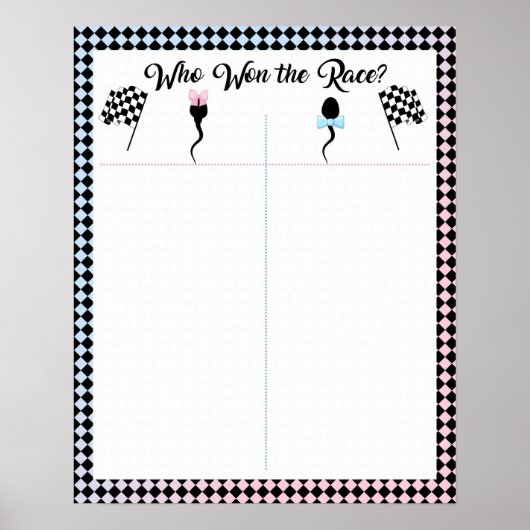 Wer den Race Sperm gewonnen hat, hat Ihre Stimme a Poster (Vorne)