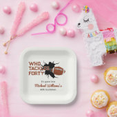 Wer den vierzigsten Funny Football am 40. Geburtst Pappteller (Party)